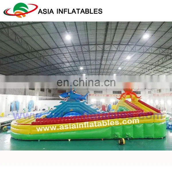 Water Park Combo for Kids and Adults / Giant Inflatable Water Slide With Two Pools photo-3