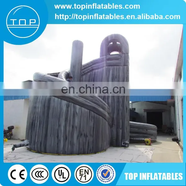 Factory Supply Giant Gray Tattoo Inflatable Water Slide for Adult and Kids photo-5