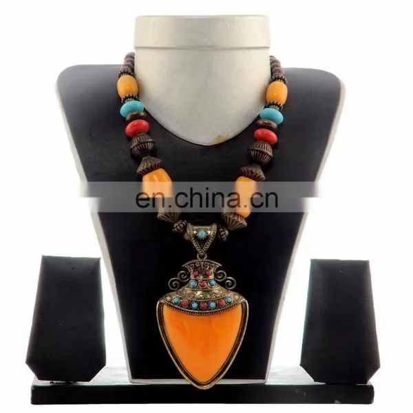 Vinatge Costume Jewelary -Pearl Neckalce -Colorful Fastion Necklace photo-4