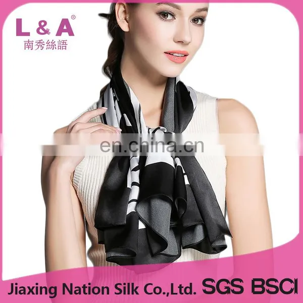 2017 Lady Silk Satin Square Scarf photo-4