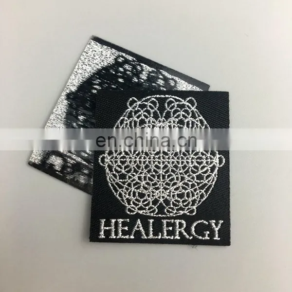 Garment Labels Clothing Label Silver Metallic Woven Label photo-4