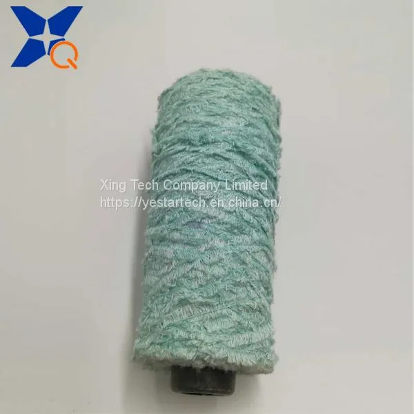Nm13 Light Blue Microfiber Half Fancy Yarns Could Not Pass Needle Detector Conductive Touchsreen Yarns for Gloves-XT11019 photo-4