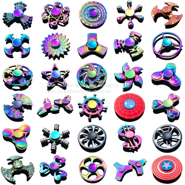 Zinc alloy decompression colorful finger gyroscope
