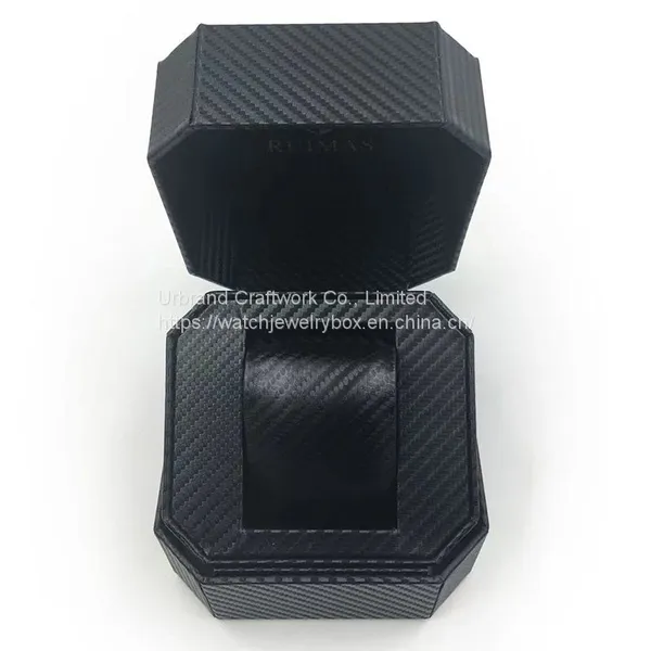Black High-grade PU Leather Gift Box Creative Personality Watch Display Flip Box photo-2
