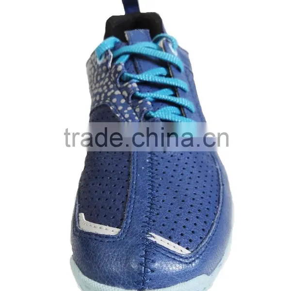 Good Quality Flexible Goat Skin Leather Running Shoes photo-3
