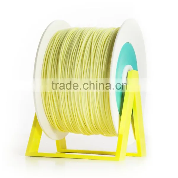 Pla 3d Printer Material Straw Yellow Filament With the New Spool Convertible Into a Coat Hanger. Spool Holder Included. photo-2
