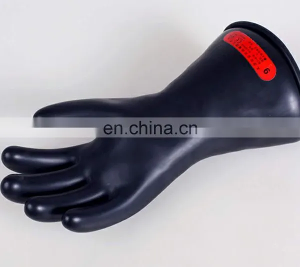 Class 0 Low Voltage 1KV Long Electric Worker Safety Hand Protection Latex Rubber Insulating Gloves photo-4