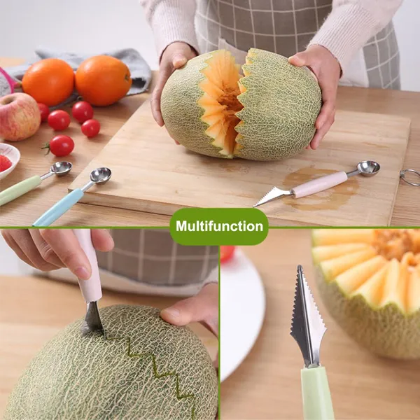 Kitchen Accessories Home and Kitchen Gadgets Kitchen Carving Knife Fruit Ball Digger Multifunctional Fruit Digging Spoon Platter Digge photo-5