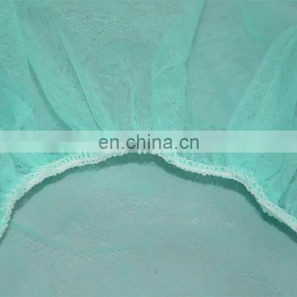 Disposable PP Nonwoven Printed Blue Green Pink Yellow White Bouffant Cap Hair Cap photo-5