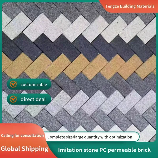 Imitated Stone Permeable Brick PC Brick Parking Space Sidewalk Brick Spanish Brick Pavement Brick Paving Stone Green Area Brick photo-5