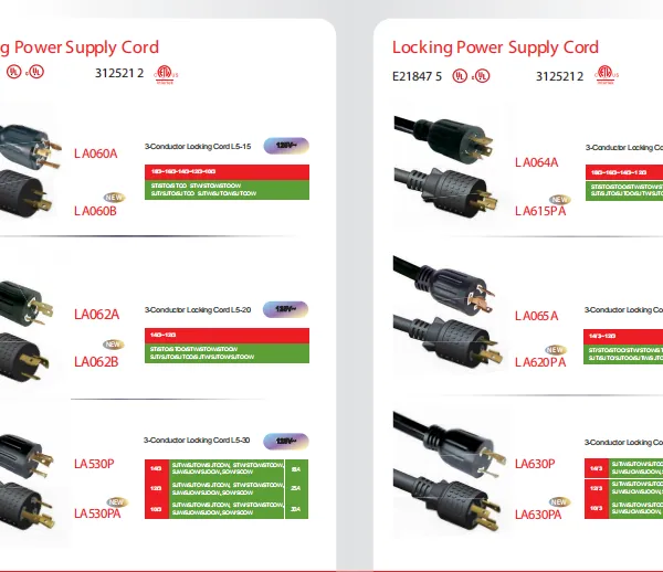 NEMA L6-15、NEMA L6-20P、NEMA L6-30P Locking Power Supply Cord photo-3