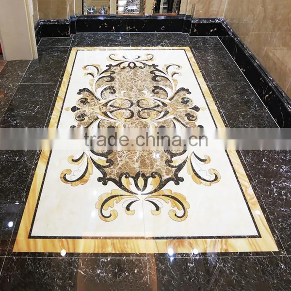 Polished Inlay Floor Waterjet Marble photo-5