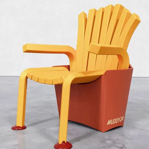 MUDDYCAR's Curvy-shaped Chairs, Featuring a Whimsical Fast-food Theme, Are Resin Artworks Suitable for Use as Furniture in Home Bars or Cafes. photo-2