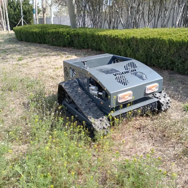 Industrial Single Cylinder Gasoline Engine Petrol/Gasoline 20 Inch Cutting Blade Remote Operated Steep Slope Mower photo-5