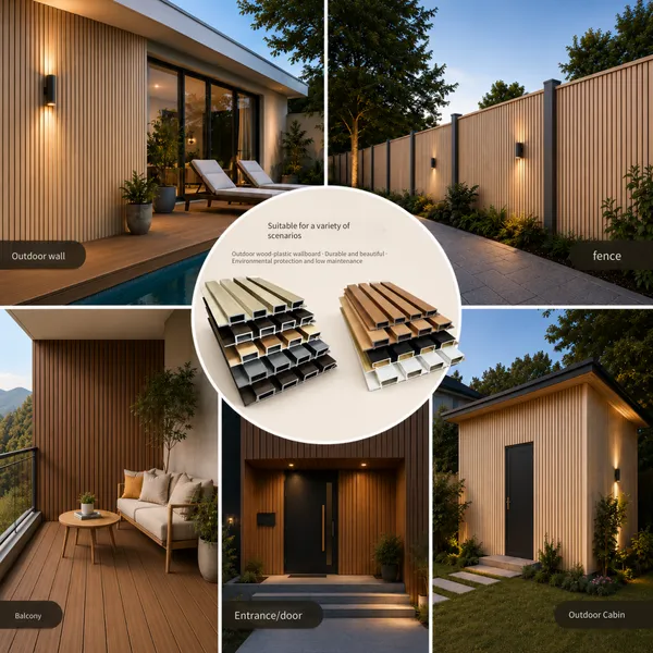 Factory Supply of Wood-plastic Exterior Wall Panels for Foreign Trade, Suitable for Outdoor Courtyards, Villas, and Gardens. Moisture-proof Outdoor Wood-plastic Wall Panels With Wood Grain photo-4
