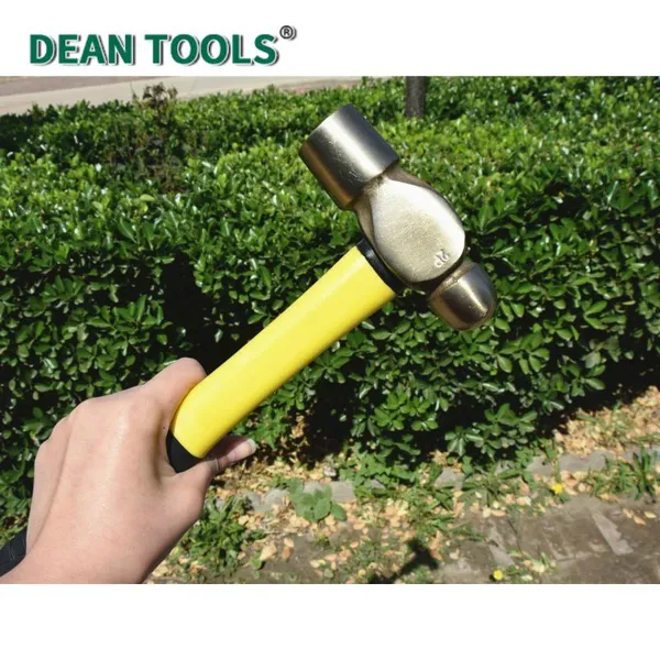 Non-Sparking Brass Ball Pein Hammer,Non-Sparking,Ball Pein Design,Flat Face,Impact Resistant photo-5