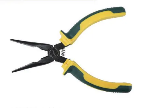 Industrial Long Nose Pliers, High Carbon Manganese Steel Black Oxide Pointed Nose Pliers With Rebound Spring