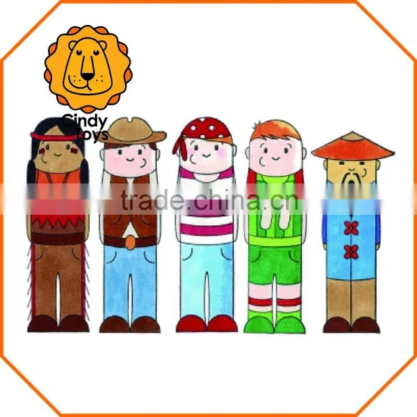 Wooden Rubber Stamps What's up - With the Boys ? 5 Pcs for Kids