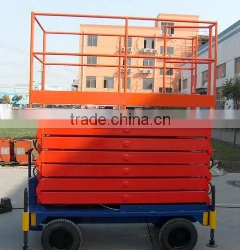 6m 300kg Excellent Quality Four Wheel Mobile Scissor Lift Platform photo-4