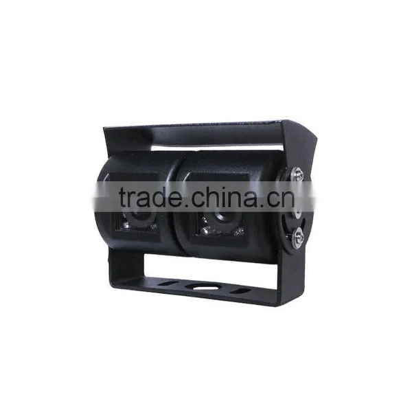 CCD CMOS Optional IP67 Waterproof DC 12V 10G Anti-viabration Tractor Truck Reverse Camera With Two Lens photo-2