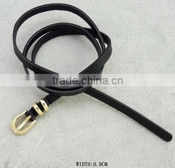 Simple Style Two Metal Gold COlor Keeper PU Belt -- E1541 photo-2