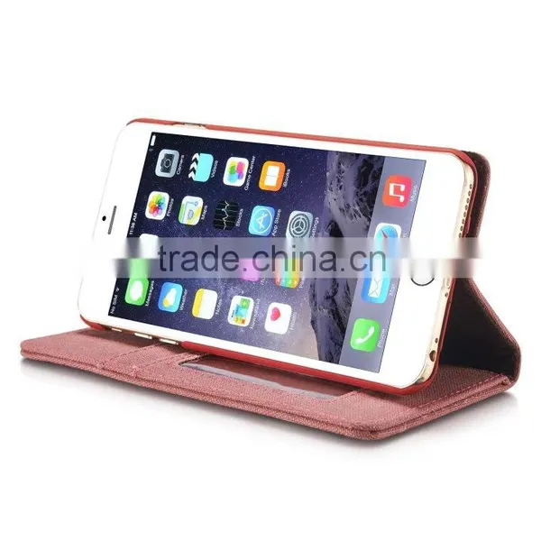 Caseme 006 Waterproof Wallet Jean Cloth Case for Iphone 6s/6 Flip Holder Case With Inner Card Slot for Iphone 6s/6 photo-5
