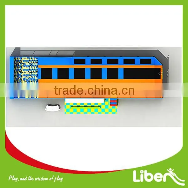 Matching Excited Basketball Hoop Rectangle Kids Trampoline Bed photo-3