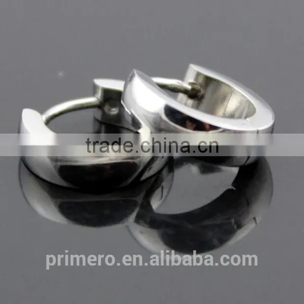 1 Pair Unique Cool Men's Stainless Steel Hoop Piercing Ear Earring Studs 2016 Hot Sale photo-4