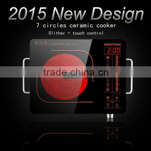 Black Plastic Body Electric Ceramic Cooktops Portable Travel Electric Halogen Cooker photo-5