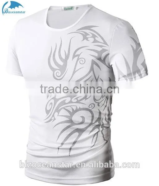 Foreign Trade Preferential Wholesale Fashion Euramerican Style Big Yards Dragon Pattern Printed T-shirts Round Collar photo-4