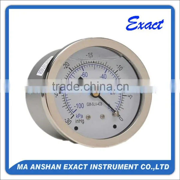 All Stainless Steel Back Connection Vacuum Pressure Gauge
