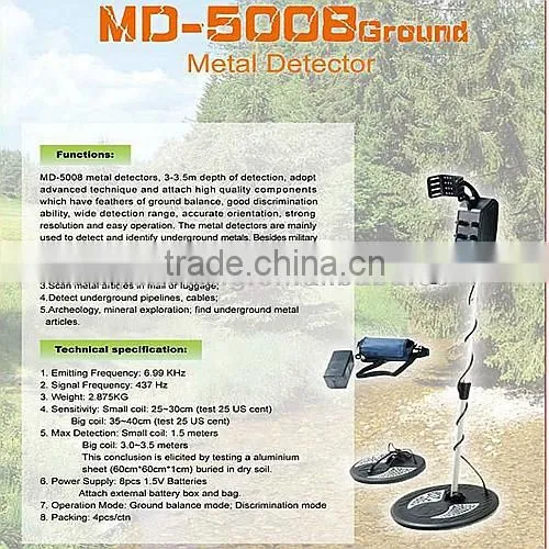 Shenzhen HOT Selling High Performance Long Range Gold Detector MD5008 photo-3
