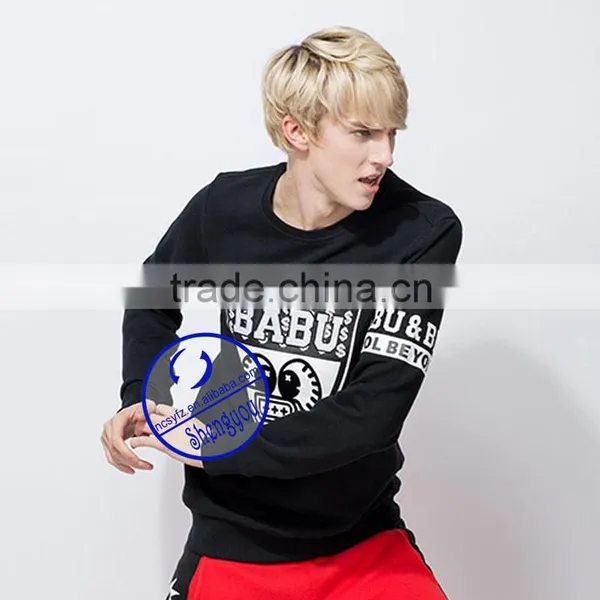 2015 Custom Men Plian Pullover Hoodie Sweatshirts With Printing photo-2