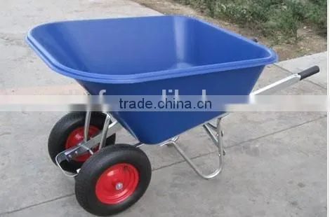Two Wheels Wheelbarrow WB9600 With Heavy Duty Plastic Wheelbarrow photo-2