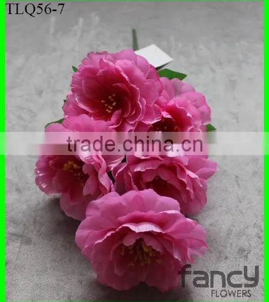 Home Decoration 5 Heads Silk Peony Flowers Wholesale