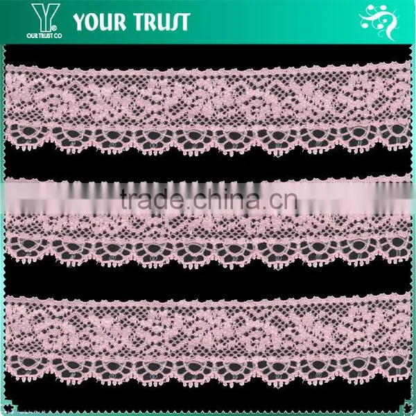 Width 3.2 Centimeter White Wave Stretch Trimming Spandex Elastic Lace photo-6