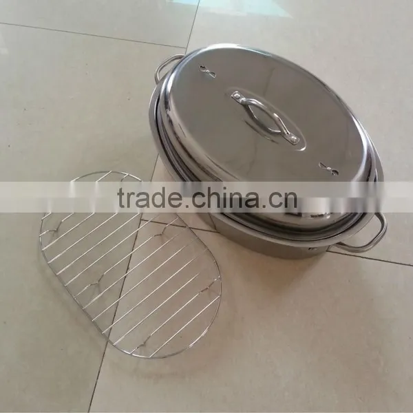 Stainless Steel Oval Roaster With Rack for Easter Day photo-2