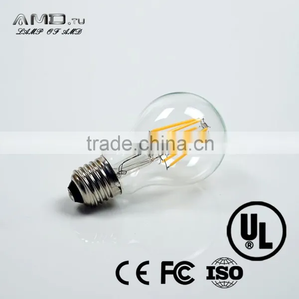 LED A19 6W 600-700LM CE RoHS UL List Glass Led Filament Bulb photo-2