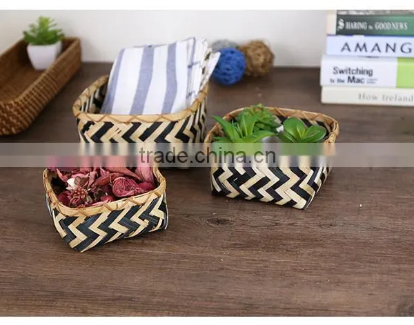 Bamboo Woven Mini Desk Storage Basket photo-3