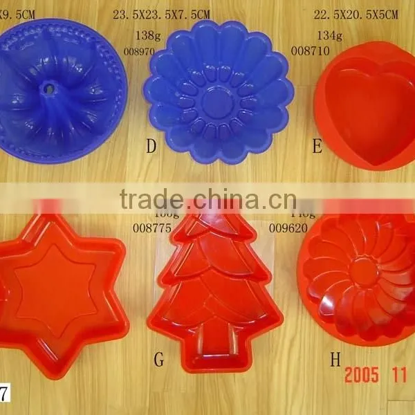 KITCHEN ECO- FRIENDLY HOT SELLING SQUARE TYPE SHAPE SILICONE COLORFUL HIGH HOT CAKE MOULD MOLD IN PVC BOX photo-5