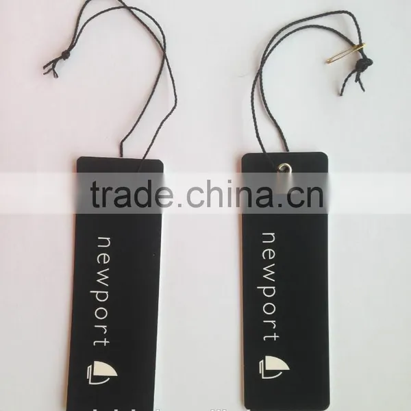 a set of hangtag with polyester string and pin