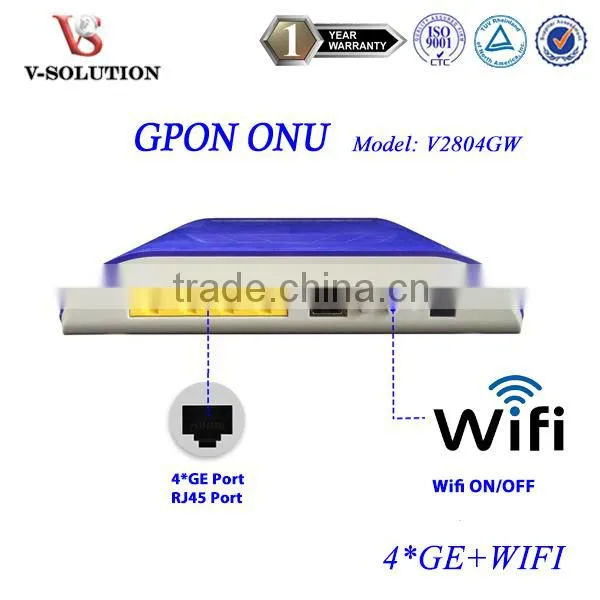 4*1000 M LAN Port + 300Mbps WIFI GPON ONT Fiber Optical Wireless ONU 4 Gigabit Device Compatible With HUAWEI ZTE OLT