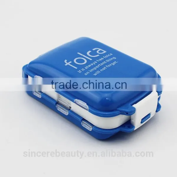 Portable Medicine Plastic Box,8 Case Medicine Box/Folding Three Section Sealing Storage Box photo-4