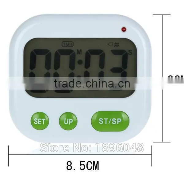 Dual Alarm Digital Timer Desktop LCD Remind Vibration Clock/ Count Down Timer photo-3