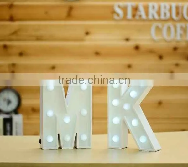Direct Manufacture of Illuminated Vintage Letter Light With Battery Power for Room Decoration photo-3