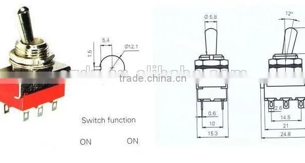 Machinery Rocker Switch,on-off-on Rocker Switch Single-pole Double-throw Type photo-3