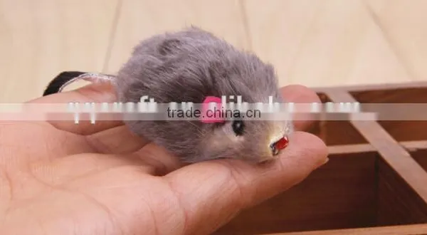 Long Haired Mice Cat Toy Funny Colored Fur Mice Toy For Kitten photo-3