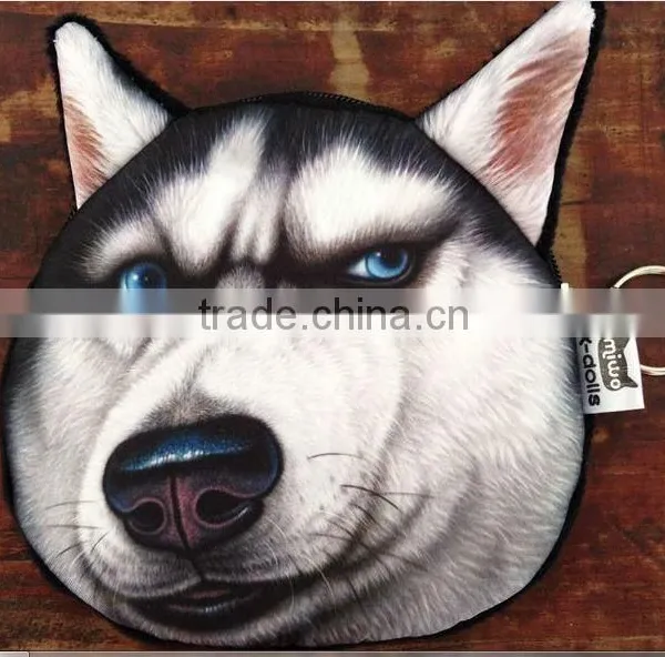 Aimigou Wholesale Factory Direct Sale 3D Dog Faced Coin Purses photo-2