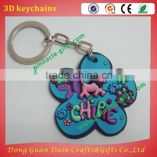 Cartoons 3D Rubber Pvc Souvenir Keychains photo-2
