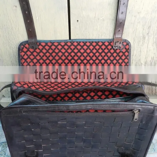 Pure Leather Office Bags/real Leather Briefcase/handmade Leather Briefcase photo-5